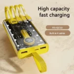 20000mAh Transparent Power Bank – 22.5W Fast Charging PD 22W Portable External Battery Charger / 20000mAh ট্রান্সপারেন্ট পাওয়ার ব্যাংক - Image 4