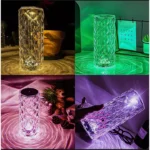 Diamond Table Lamp – Crystal LED Touch Bedside Lamp for Home & Decoration / ডায়মন্ড টেবিল ল্যাম্প