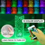 Diamond Table Lamp – Crystal LED Touch Bedside Lamp for Home & Decoration / ডায়মন্ড টেবিল ল্যাম্প - Image 6
